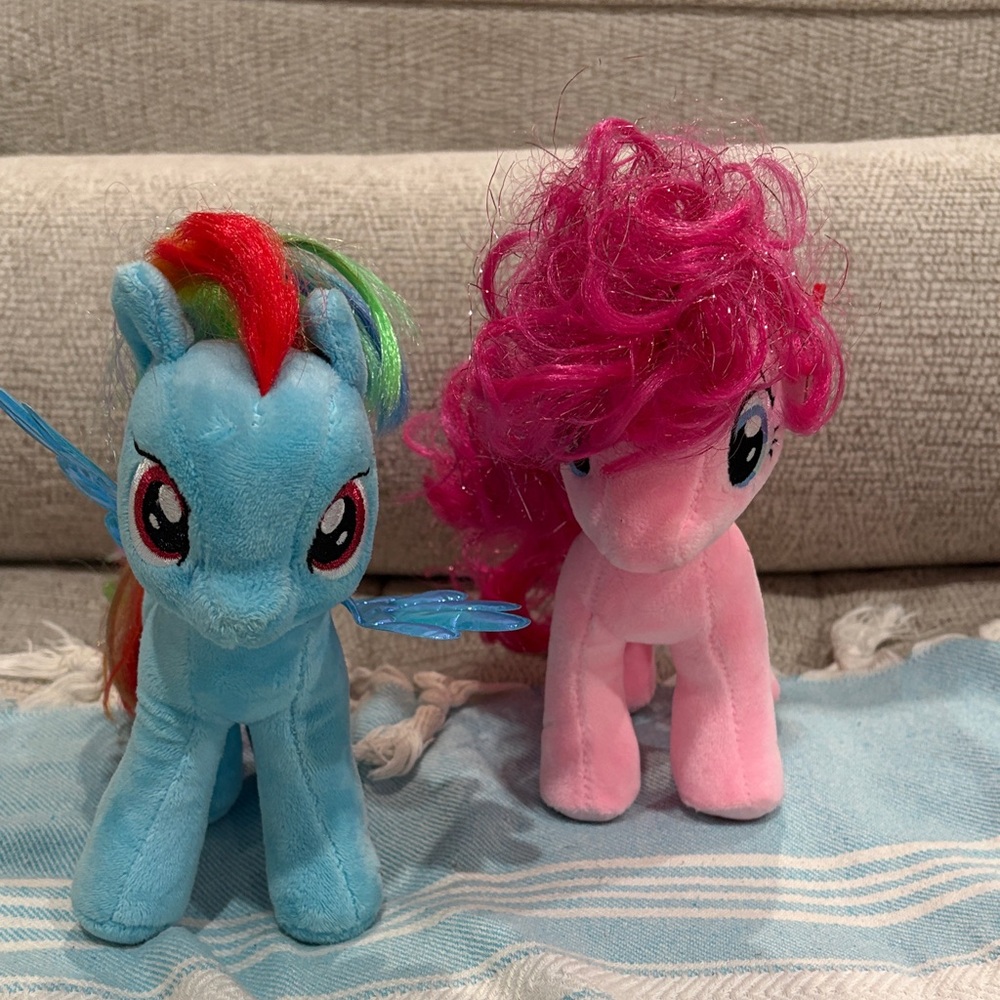 SALE 🤎 Ty Blue and Pink Plush Pony Duo
